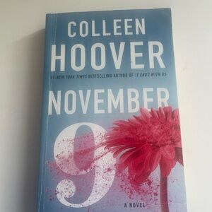 Colleen Hoover 'November 9' Book with Red Flower